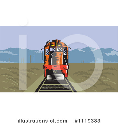 Royalty-Free (RF) Train Clipart Illustration by patrimonio - Stock Sample #1119333