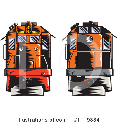 Royalty-Free (RF) Train Clipart Illustration by patrimonio - Stock Sample #1119334
