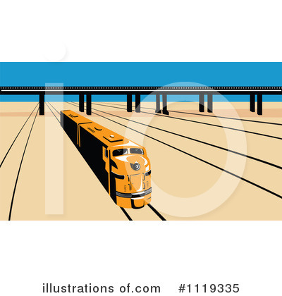 Royalty-Free (RF) Train Clipart Illustration by patrimonio - Stock Sample #1119335