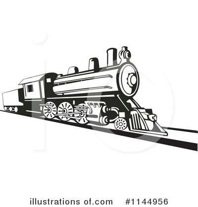 Royalty-Free (RF) Train Clipart Illustration by patrimonio - Stock Sample #1144956