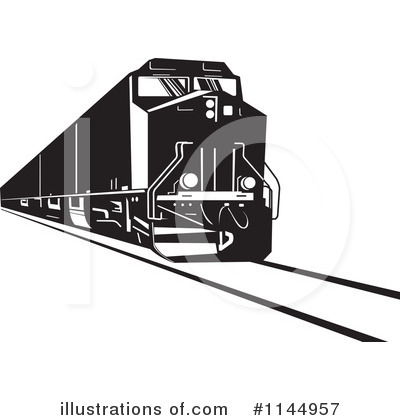 Royalty-Free (RF) Train Clipart Illustration by patrimonio - Stock Sample #1144957