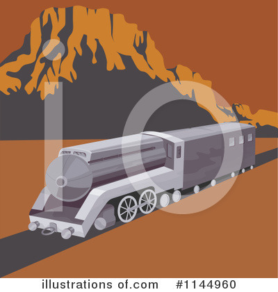 Royalty-Free (RF) Train Clipart Illustration by patrimonio - Stock Sample #1144960