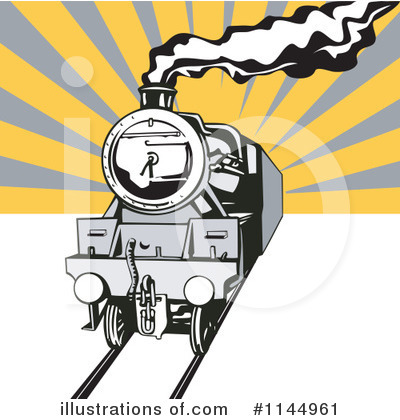 Royalty-Free (RF) Train Clipart Illustration by patrimonio - Stock Sample #1144961