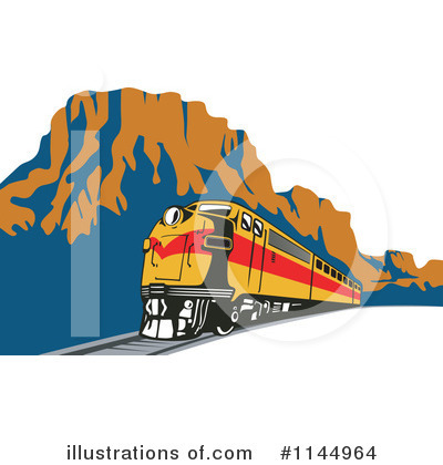 Royalty-Free (RF) Train Clipart Illustration by patrimonio - Stock Sample #1144964
