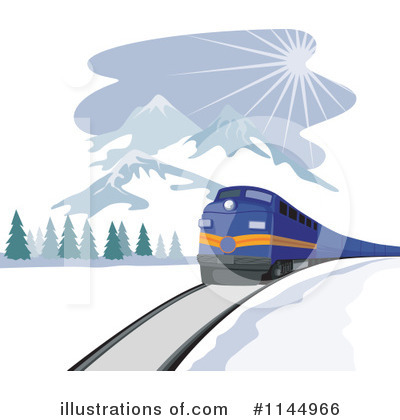 Royalty-Free (RF) Train Clipart Illustration by patrimonio - Stock Sample #1144966