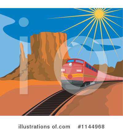 Royalty-Free (RF) Train Clipart Illustration by patrimonio - Stock Sample #1144968