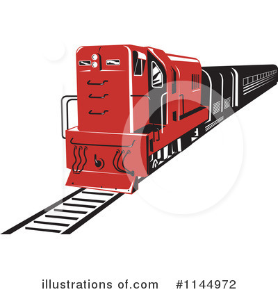 Royalty-Free (RF) Train Clipart Illustration by patrimonio - Stock Sample #1144972