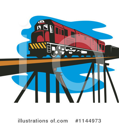 Royalty-Free (RF) Train Clipart Illustration by patrimonio - Stock Sample #1144973