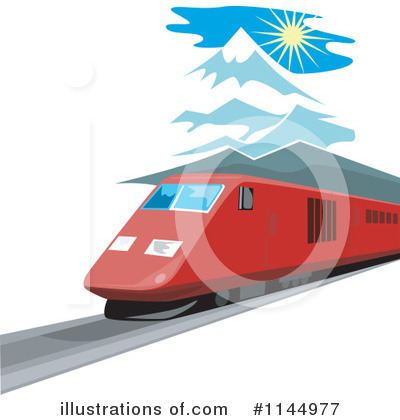 Royalty-Free (RF) Train Clipart Illustration by patrimonio - Stock Sample #1144977