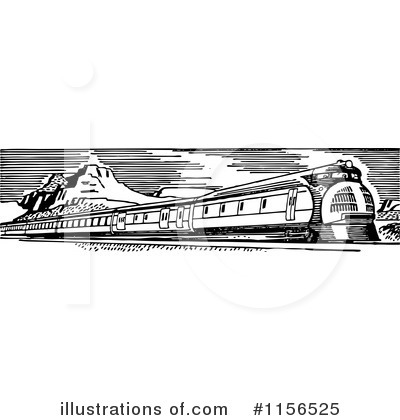 Royalty-Free (RF) Train Clipart Illustration by BestVector - Stock Sample #1156525
