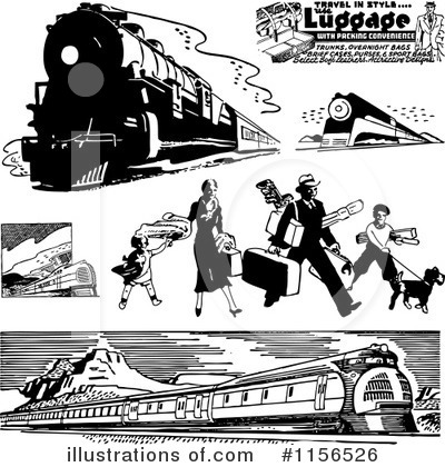 Royalty-Free (RF) Train Clipart Illustration by BestVector - Stock Sample #1156526