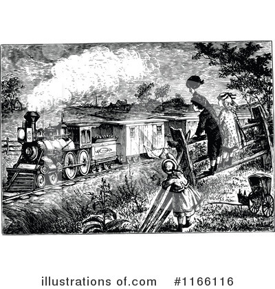 Royalty-Free (RF) Train Clipart Illustration by Prawny Vintage - Stock Sample #1166116