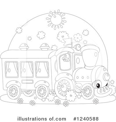 Royalty-Free (RF) Train Clipart Illustration by Alex Bannykh - Stock Sample #1240588