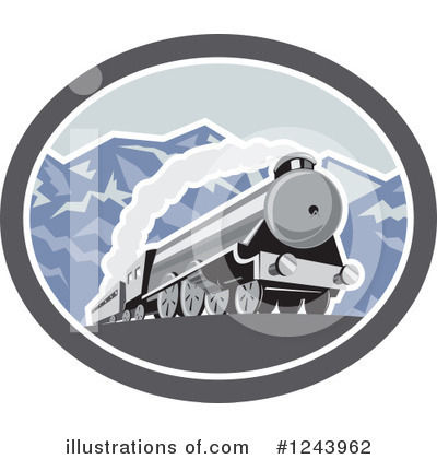 Royalty-Free (RF) Train Clipart Illustration by patrimonio - Stock Sample #1243962