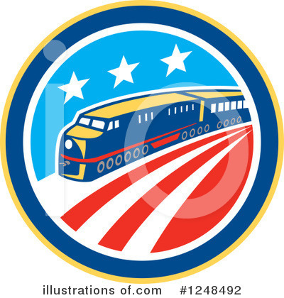 Royalty-Free (RF) Train Clipart Illustration by patrimonio - Stock Sample #1248492