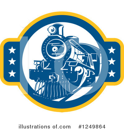 Royalty-Free (RF) Train Clipart Illustration by patrimonio - Stock Sample #1249864