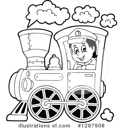 Royalty-Free (RF) Train Clipart Illustration by visekart - Stock Sample #1287908