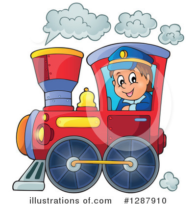 Royalty-Free (RF) Train Clipart Illustration by visekart - Stock Sample #1287910
