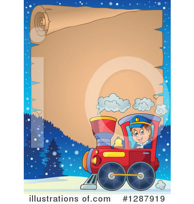 Royalty-Free (RF) Train Clipart Illustration by visekart - Stock Sample #1287919