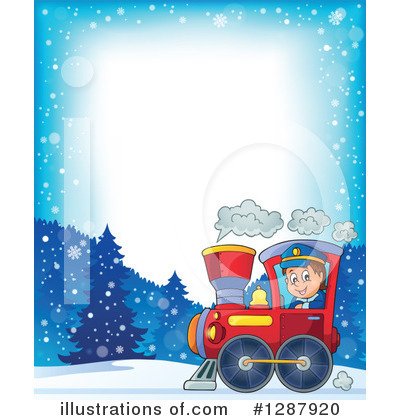 Royalty-Free (RF) Train Clipart Illustration by visekart - Stock Sample #1287920