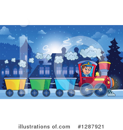 Royalty-Free (RF) Train Clipart Illustration by visekart - Stock Sample #1287921