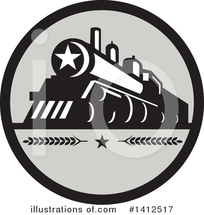 Royalty-Free (RF) Train Clipart Illustration by patrimonio - Stock Sample #1412517