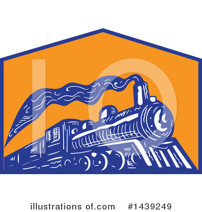 Royalty-Free (RF) Train Clipart Illustration by patrimonio - Stock Sample #1439249
