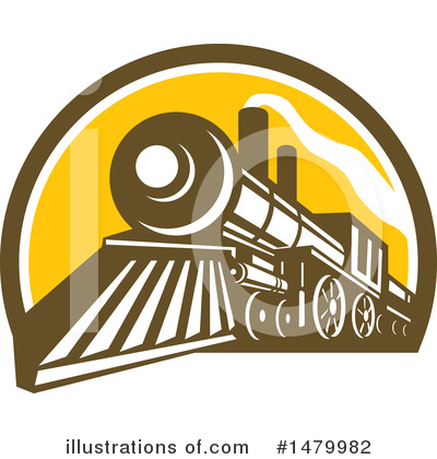 Royalty-Free (RF) Train Clipart Illustration by patrimonio - Stock Sample #1479982