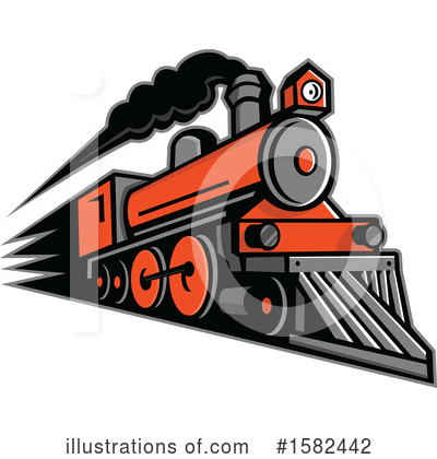 Royalty-Free (RF) Train Clipart Illustration by patrimonio - Stock Sample #1582442