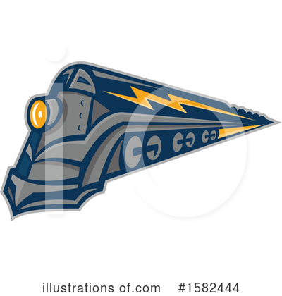 Royalty-Free (RF) Train Clipart Illustration by patrimonio - Stock Sample #1582444
