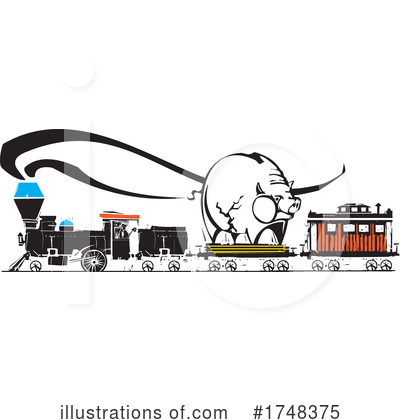 Royalty-Free (RF) Train Clipart Illustration by xunantunich - Stock Sample #1748375
