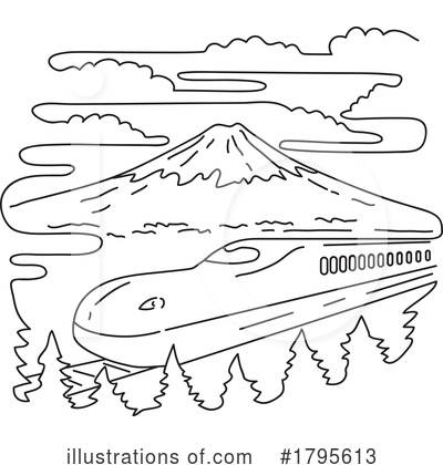 Mount Fuji Clipart #1795613 by patrimonio