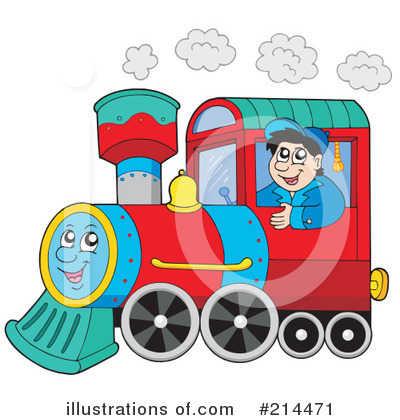 Royalty-Free (RF) Train Clipart Illustration by visekart - Stock Sample #214471
