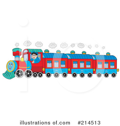 Royalty-Free (RF) Train Clipart Illustration by visekart - Stock Sample #214513