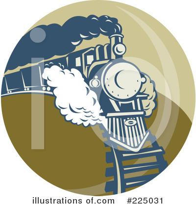 Royalty-Free (RF) Train Clipart Illustration by patrimonio - Stock Sample #225031