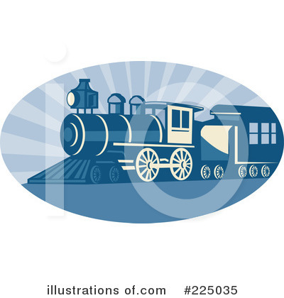 Royalty-Free (RF) Train Clipart Illustration by patrimonio - Stock Sample #225035