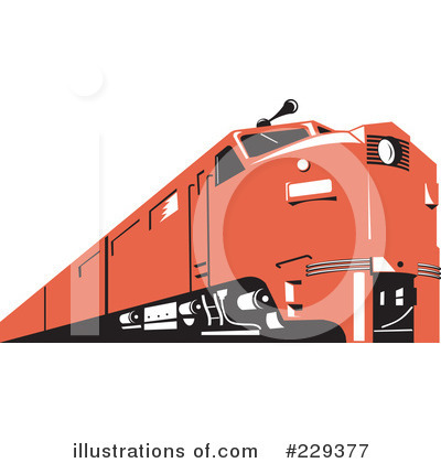 Royalty-Free (RF) Train Clipart Illustration by patrimonio - Stock Sample #229377