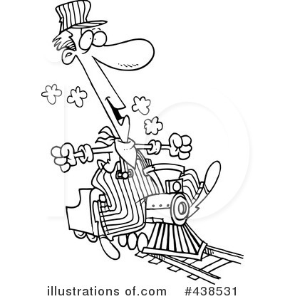 Royalty-Free (RF) Train Clipart Illustration by toonaday - Stock Sample #438531