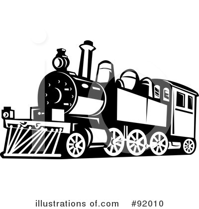 Royalty-Free (RF) Train Clipart Illustration by patrimonio - Stock Sample #92010