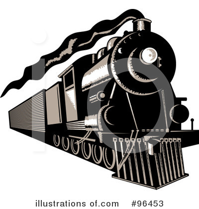 Royalty-Free (RF) Train Clipart Illustration by patrimonio - Stock Sample #96453