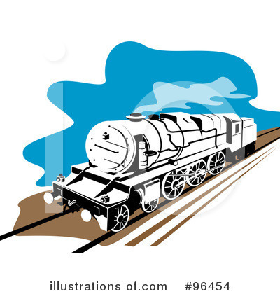 Royalty-Free (RF) Train Clipart Illustration by patrimonio - Stock Sample #96454