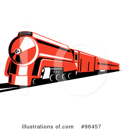 Royalty-Free (RF) Train Clipart Illustration by patrimonio - Stock Sample #96457