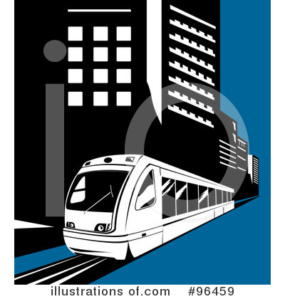 Royalty-Free (RF) Train Clipart Illustration by patrimonio - Stock Sample #96459