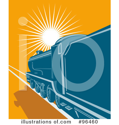 Royalty-Free (RF) Train Clipart Illustration by patrimonio - Stock Sample #96460