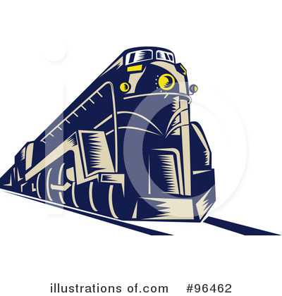 Royalty-Free (RF) Train Clipart Illustration by patrimonio - Stock Sample #96462