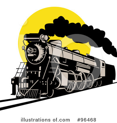 Royalty-Free (RF) Train Clipart Illustration by patrimonio - Stock Sample #96468
