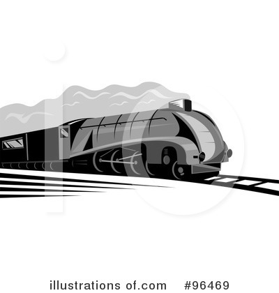Royalty-Free (RF) Train Clipart Illustration by patrimonio - Stock Sample #96469