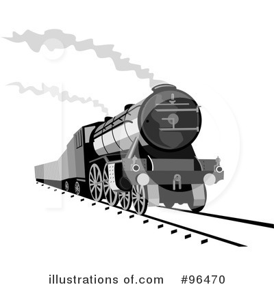 Royalty-Free (RF) Train Clipart Illustration by patrimonio - Stock Sample #96470