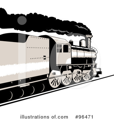 Royalty-Free (RF) Train Clipart Illustration by patrimonio - Stock Sample #96471
