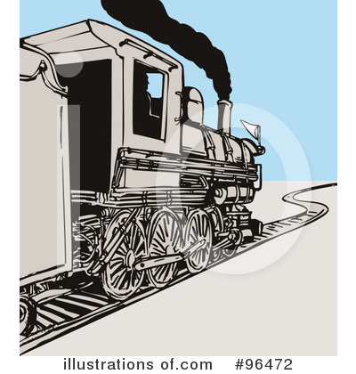 Royalty-Free (RF) Train Clipart Illustration by patrimonio - Stock Sample #96472